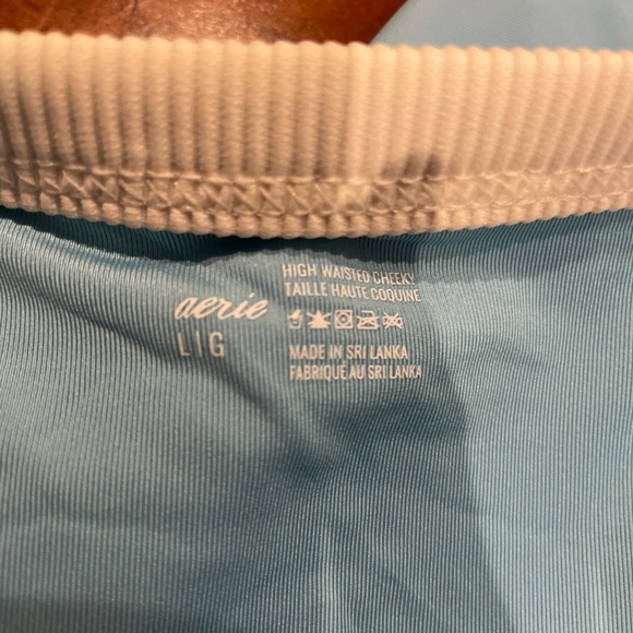 Aerie High waisted Cheeky women’s bathing suit bottoms. Size Large. NWOT - Picture 5 of 10